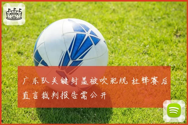 广东队关键封盖被吹犯规 杜锋赛后直言裁判报告需公开